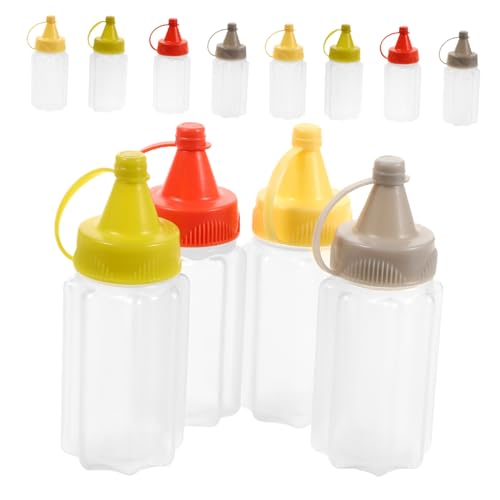 Ciieeo 12Pc Mini Condiment Squeeze Bottles Sauce Dispenser for Ketchup Mustard Bbq Sauce Salad Dressing Versatile Kitchen Use for Lunch Bbq Camping