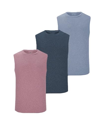3 Pack Men's Workout Tank Top Dry Workout Sleeveless T-Shirt3