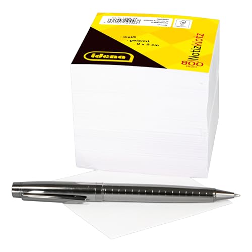 Bloc-notes cube papier blanc 9x9 Idena bloc mémo 80g de bureau 4 pièces - 4