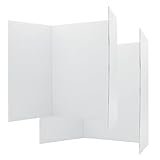 Dohia Small Trifold Poster Board 21.2 x 13.8 inch Poster Board with Double Sided Tapes and Cardboard Corrugated Presentation Boards Display Boards for School Exhibitions Business Presentation D2-HBZSB