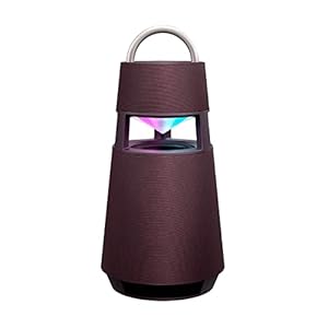 LG XBOOM 360 RP4, draagbare bluetooth-luidspreker (120 watt, 360 graden geluid, verlichting), bordeauxrood