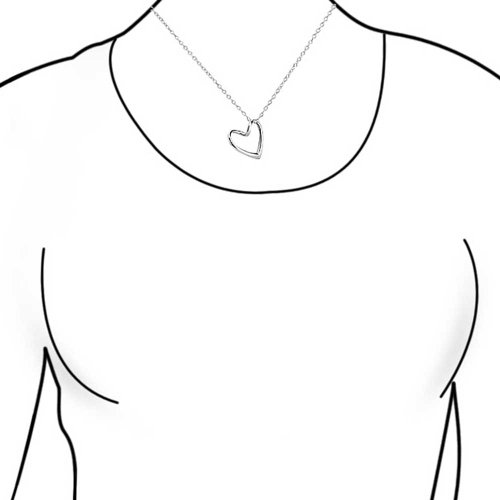 Bling Jewelry Floating Open Heart Pendant Necklace For Women For Girlfriend .925 Sterling Silver With Chain4