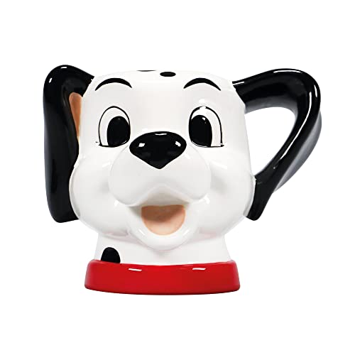 Disney Classic - Shaped Mugs - 101 Dalmatians Shaped Mug - Dalmatian, Multicolour, 12 (h) x 14 (w) x 15.6 (d) cm
