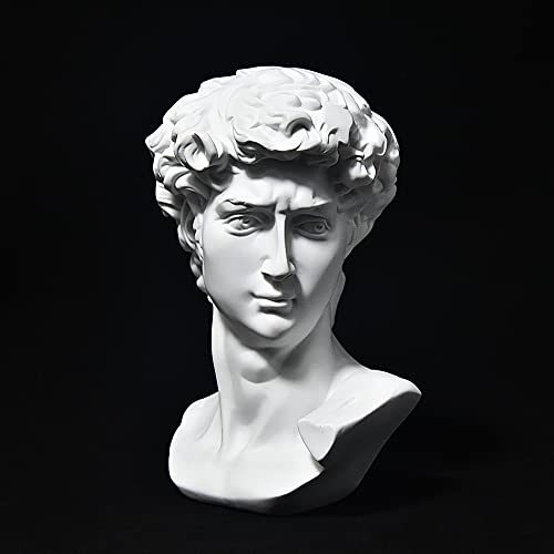 Fazhongfa Greek Statue Of David Bust Resin Sculpture For Roman Bookshelf Tabletop Office Home Decor Roman Sculpture Decoration David Figurine 6 Inch Gift For Friends Colleague #TOP7