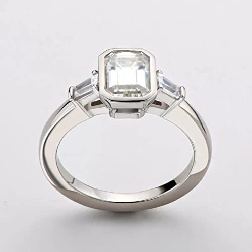Bague Moissanite bijoux pour femmes de mariage en argent 1ct d