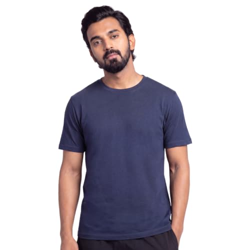 Image of Boldfit Tshirt for Man, Crew Neck Regular Fit Mens Tshirt, Half Sleeves Plain Soft Cotton Blend T Shirt, Breathable Everyday Comfort, Timeless Style & Fade-Resistant Fabric Ideal for All Body Types
