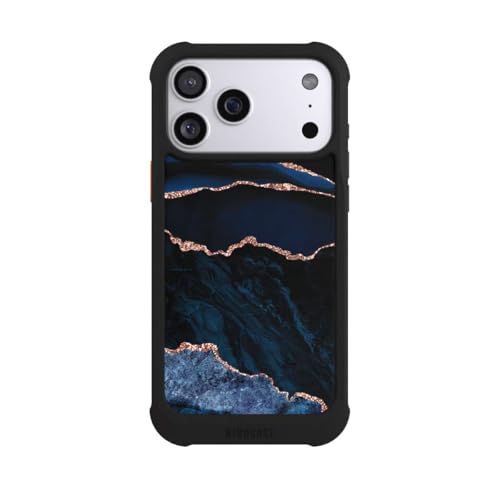 Coque iPhone 17 Pro Max antichoc MagSafe look marbre noir