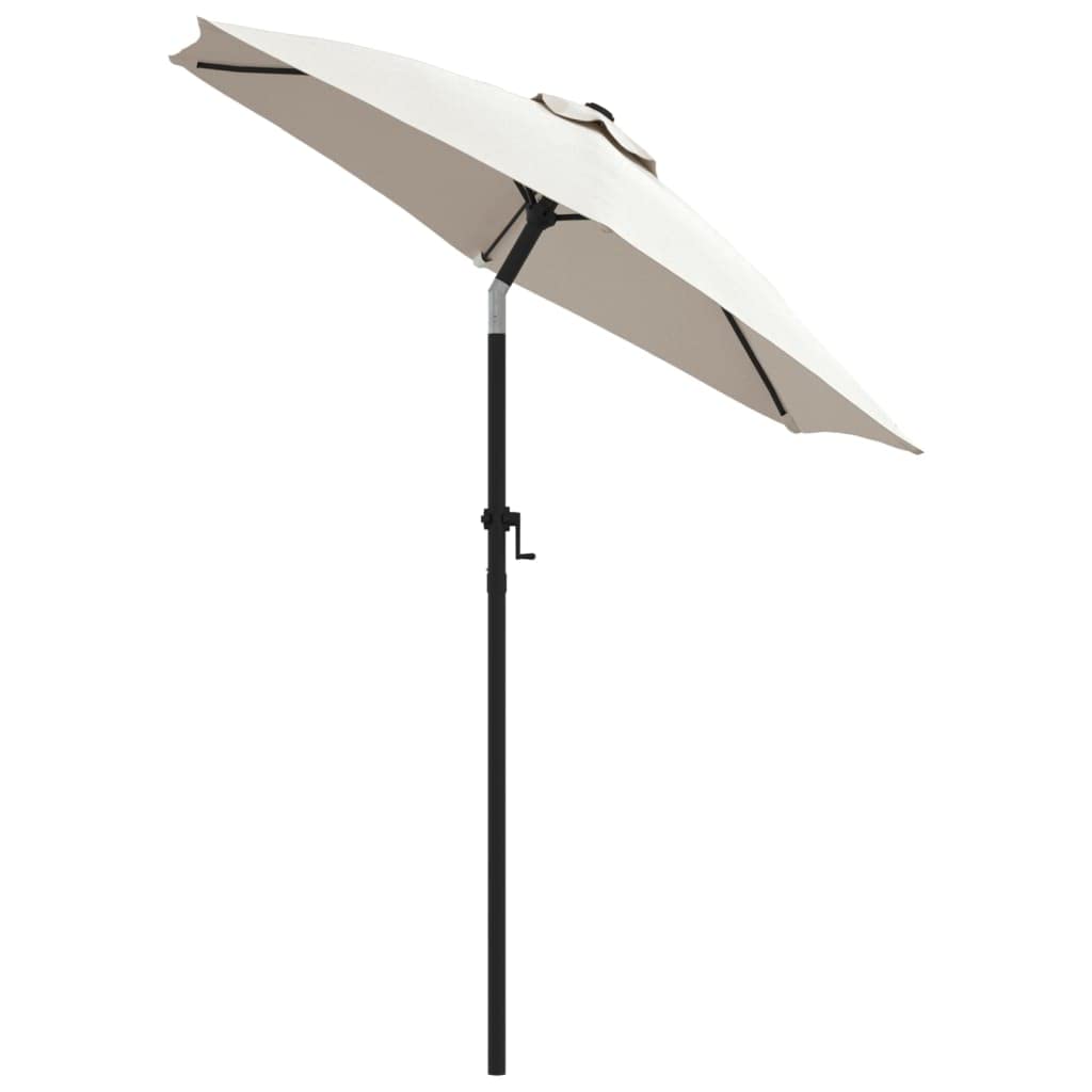 Parasol przeciwsłoneczny, terakota, aluminium, z ochroną przed promieniowaniem UV, możliwość pochylenia i zginania, składany z korbą, stabilny maszt, idealny do ogrodu, na balkon, taras