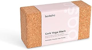 basaho Cork Yoga Block | Sustainable and Eco-Friendly | Non-Slip Yoga Brick | 1 block or 2 x pair of yoga blocks