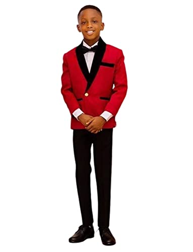 Costume rouge garçon pour mariage et bal de promo chic