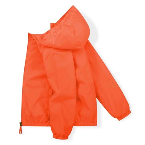 Image of SUNDAY ROSE Girls Windbreaker Jackets Lightweight Water Resistant Coat Outwear with Hooded for Kids