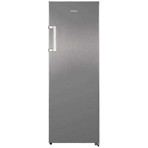 HEINNER HFF‑HS240NFXE++ Gefrierschrank/Upright Tiefkühltruhe, 240 L, Full No Frost, Multi Air‑Flow, Energieklasse E, Inox-Look – 5 Jahre Garantie