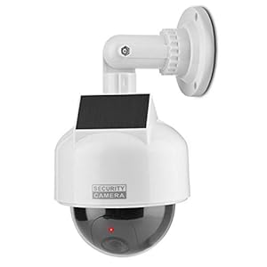 O&W Security Dummy Speed Dome Solar dummy camera met lens en rood ledlicht, waterdicht, voor binnen en buiten…
