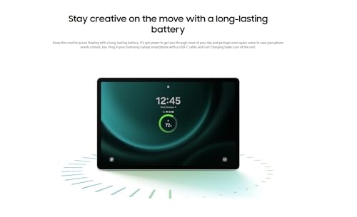 Image of Samsung Galaxy Tab S9 FE Android Tablet (10.9 inch Touchscreen, 8GB RAM, 256GB Storage, 18-hr Long Battery Life, S Pen, 12MP Front Camera + 8MP Rear Camera, Lightweight Durable Design) SM-X610, Lavender