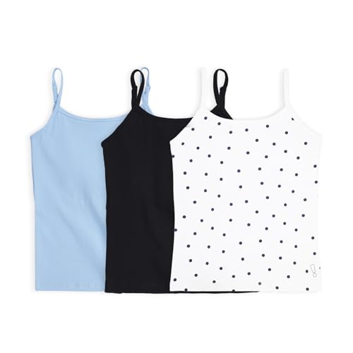 Image of YouGotPlanB Cotton Padded Camisole | Pack of 3 | Ages 8-16 Years | Built-in Light Padding | Full Coverage | Ideal for School