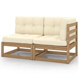 Cerlingwee Ensemble de Meubles de Jardin, Chaise Longue relaxante Ensemble de Salon de Jardin Coussin Confortable 2 pièces pour arrière-Cour pour Jardin pour Balcon