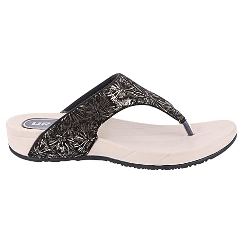 Image of URJO Women's Slippers /FlipFlops Lightweight Super Flexible Arch Support Durable Anti Skid & Stylish Dailywear Slippers /FlipFlops for Women