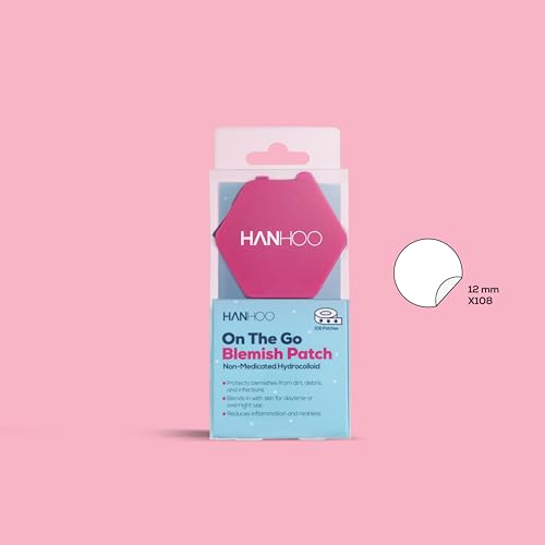 Hanhoo On the Go Blemish Patch, 108 Count, Pimple Patch Dispenser, Shrinks Pi...