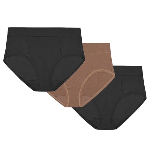 Image of PLAYTEX Women's Tummy Control Underwear Hipster Pack, 3-Pack, Stretch Cotton, Plus Size Panties Avail., Moisture Wicking