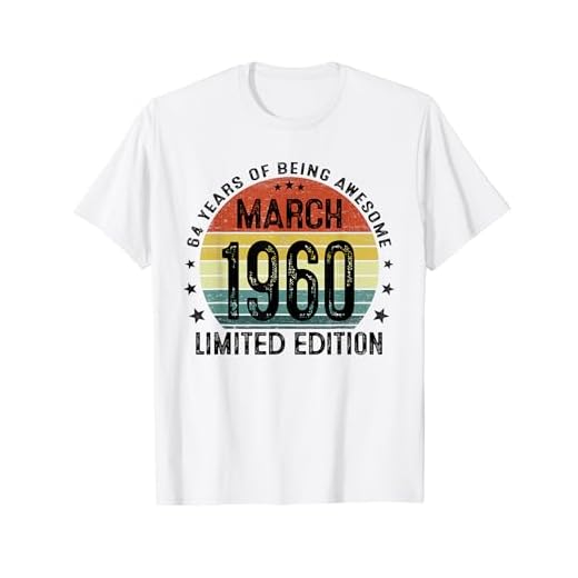 Hecho En 1960 64 Años Cumpleaños Hombre Regalos Marzo 1960 Camiseta