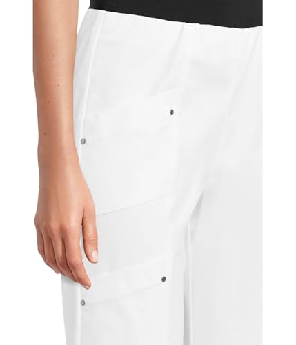 Elliott Lauren Women's Pull on Crop Cargo Pants with Slanted Pockets Rivets Detail4