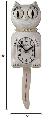 Kit Cat Klock Limited Edition Pink/White Crystals Jeweled Clock