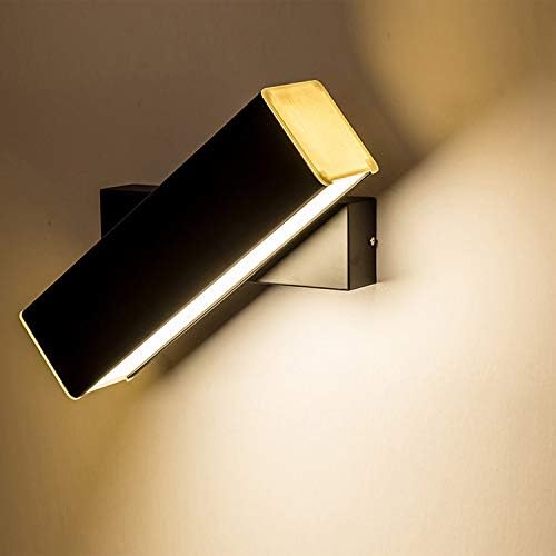 6W LED Wall Surface Mount Sconces Reading Bedside Light Fixture Adjustable Lamp Black Warm White