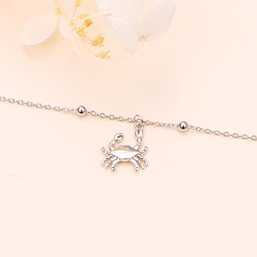 Image of S925 Sterling Silver Anklet for Women Adjustable Plus Foot Ankle Bracelet