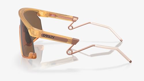 Oakley BXTR Metal Sunglasses Transparent Matte Light Curry with Prizm Bronze Lens OO92373