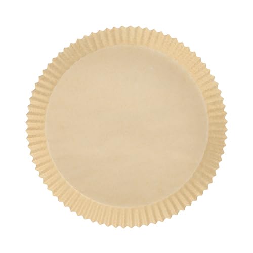 100 Backpapiere Ø 20 cm · 4,5 cm braun für Heißluftfritteusen (10 x 100 = 1000 Stück)