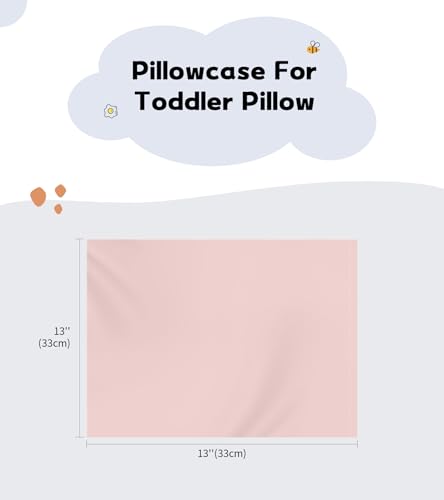 Image of Deep Dream Toddler Pillowcases for 13x18 Pillow 2 Pack, 100% Cotton Travel Pillow Case Cover, 600 Thread Count Cotton Pillow Covers, Soft & Breathable Small Pillow Cases Envelope Closure, Pink