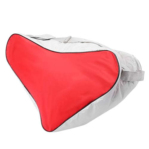 CORHAD Mesh Skate Bag for Ice Skating and Roller Skates High Capacity Red Shoulder Tote with Durable Handles for Sports Tools and Accessories Storage