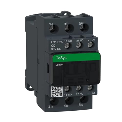 Contacteur DC noir LC1D25CD 25A avec 3 NO pour coupure haute performance