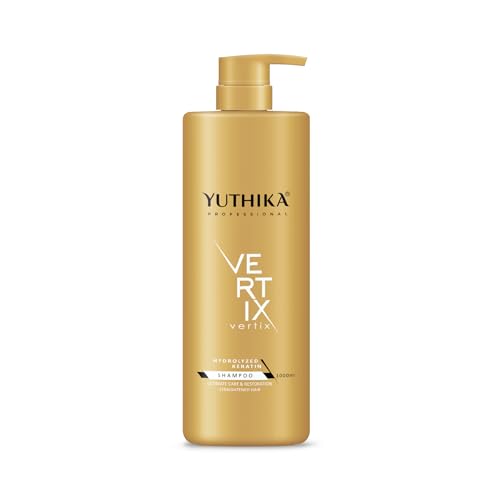 Image of Yuthika Professional Vertix Hydrolyzed Keratin Shampoo Ultimate Care & Restoration 1000ml I Post Care Shampoo For Straightened Hair, Salon Like Smooth Hair