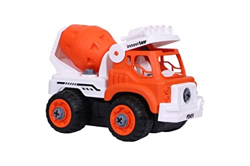 innovitoy DIY Construction Mixer Truck Toys for Kids | Build & Take Apart Engineering Toys for Kids with Screwdriver | No Battery Needed | BPA Free Friction Car | Ideal Baby Gift Set - Made in India (B0C4FMGP4H) Amazon Price History, Amazon Price Tracker