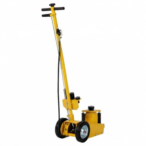 35 Ton Air Hydraulic Floor Jack | Heavy Duty, Low Profile, Dual Power, 77,000 lbs Capacity, 4 Adapters, 46" Adjustable Handle, for Trucks & Tractors – Industr