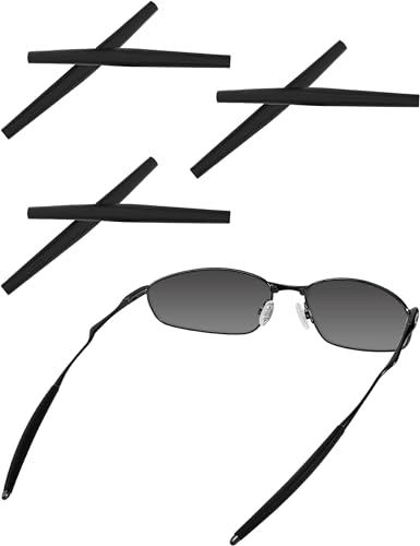 Image of Bwake Replacement Earsocks for Oakley Whisker /Square Whisker /Big Square Wire /Square Wire 2.0 Sunglasses - Black