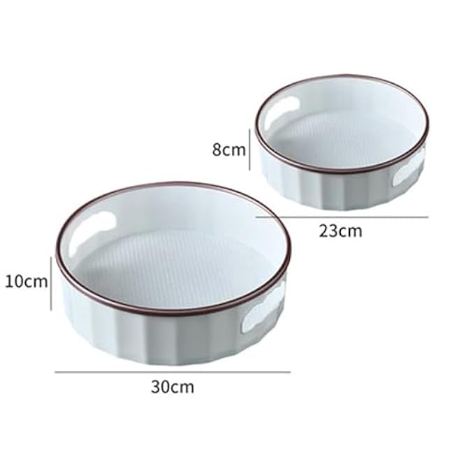 360¡ã Rotating Seasoning Storage Rack Plastic Kitchen Spice Nonslip Cabinet Fruit Organizer Tray(Silver Grey L)