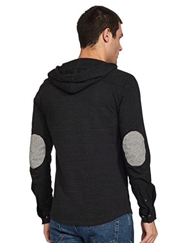Image of HammerSmith Men's 100% Cotton Long Sleeve Hooded Collar Casual Shirt
