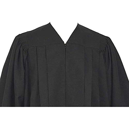 IvyRobes Unisex Plymouth Clergy Robe Judge Robe Pulpit Robe Black3