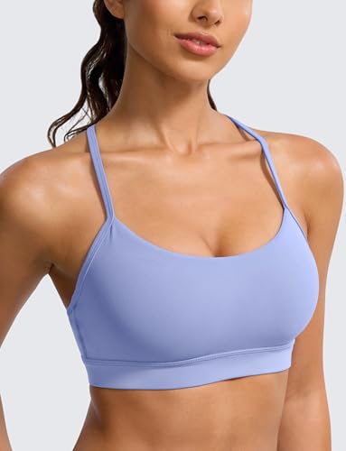 Image of BAYDI Clouduxi Y Back Sports Bra for Women - Padded Racerback Spaghetti Strap Low Impact Workout Yoga Bra, A-C Cups