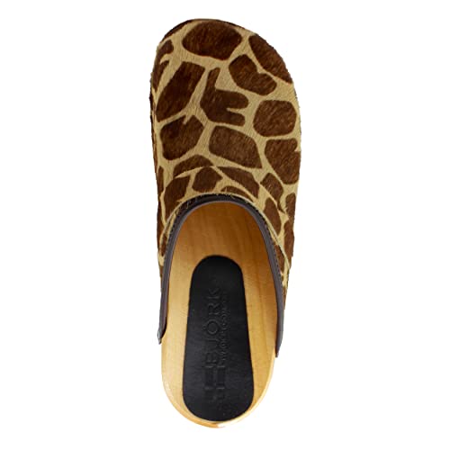 Image of Bjork Maja Wood Open Back Leather Clogs