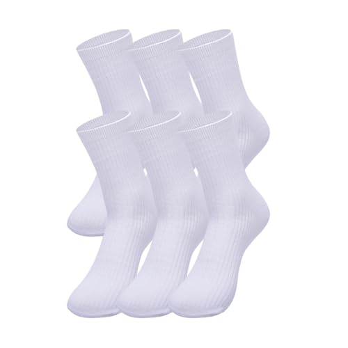 GAP Women's Original Solid Core Crew, 6-Pack Adult Socks, Soft & Stretchy, Comfortable