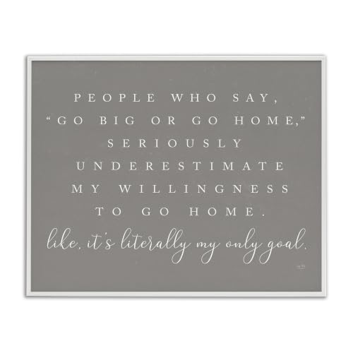 Funny Introvert Typography Saying, 16 x 20 Inch Framed Giclée Print