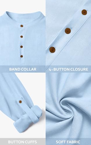 Image of Men's Solid Cotton Blend Regular Fit Mandarin /Chinese Collor Short Kurta for Men