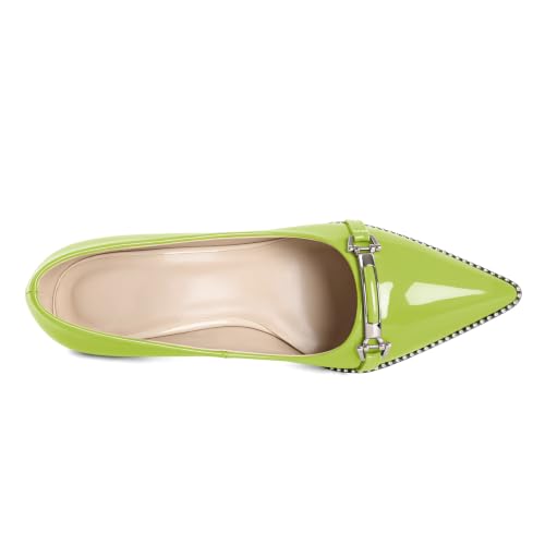 Image of Women's High Heel Pumps Stiletto Heel Pumps for Women Pointed Toe Heels Elegant Classic 3.5 Inch Beaded Pumps