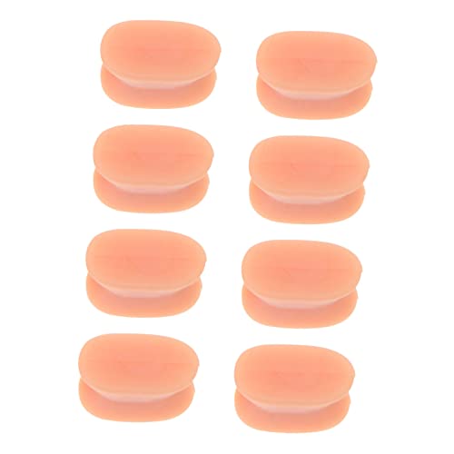 WOFASHPURET 8Pcs Silicone Separator Protector for Overlapping Light Brown Foot Alignment Orthosis Comfortable Spacers for Bunion Relief