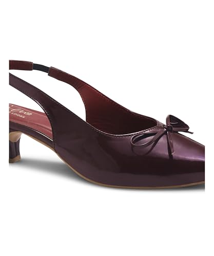 Image of JM LOOKS Low Kitten Heels Women's Pumps Pointed Closed Toe Slingback Elegant Wedding Pumps Heel