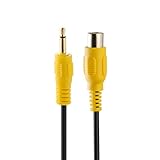 Gold Plated 3.5mm 1/8 inch Mono Male Plug to RCA Female Jack Audio Adapter Cable Cord 0.3m...