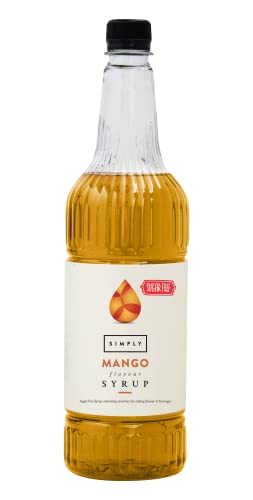 Simply Sugar Free Mango Syrup Low Calorie Vegan & Nut Free Flavoured Syrup for Coffee Cocktails & Baking (1 Litre)
